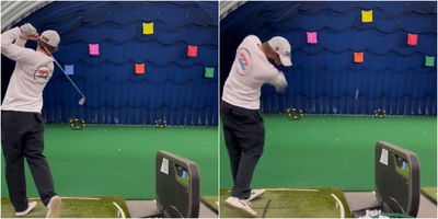 Amateur golfer posts MESMERISING range session with colour targets
