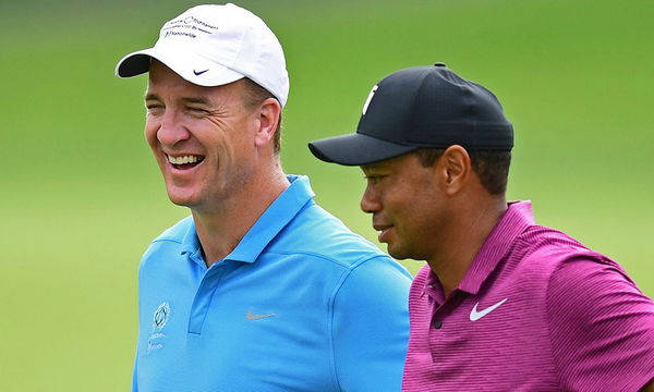 Tiger Woods MOCKS NFL star Peyton Manning's driver Trackman numbers!