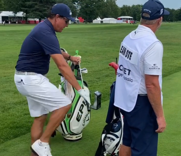 Phil Mickelson BENDS Bryson DeChambeau's 8-iron at Rocket Mortgage!