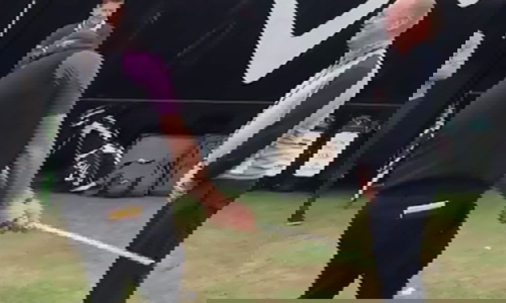 phil mickelson flops shot two feet in front of man at the open
