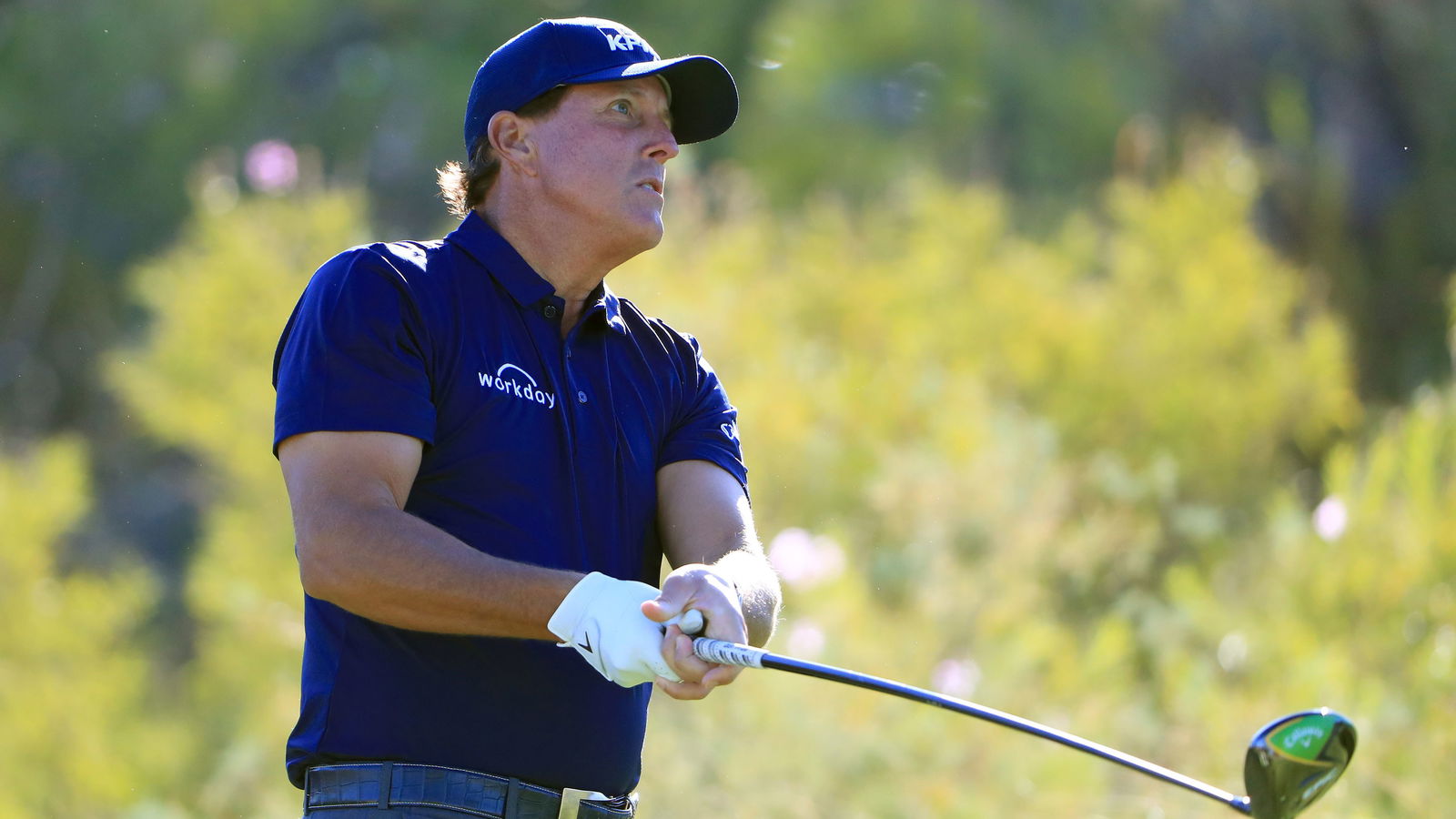 Phil Mickelson smashes his DRIVER from inside a BUSH at the Shriners!