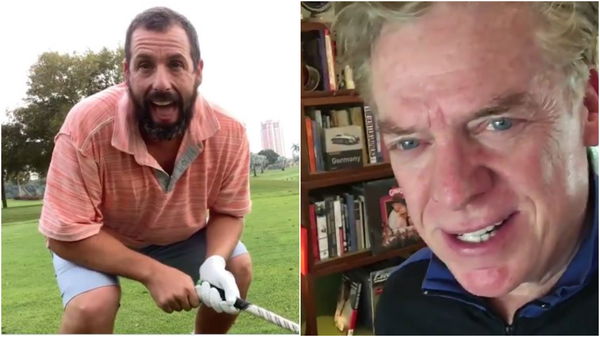 Adam Sandler celebrates Happy Gilmore 25th anniversary with iconic drive