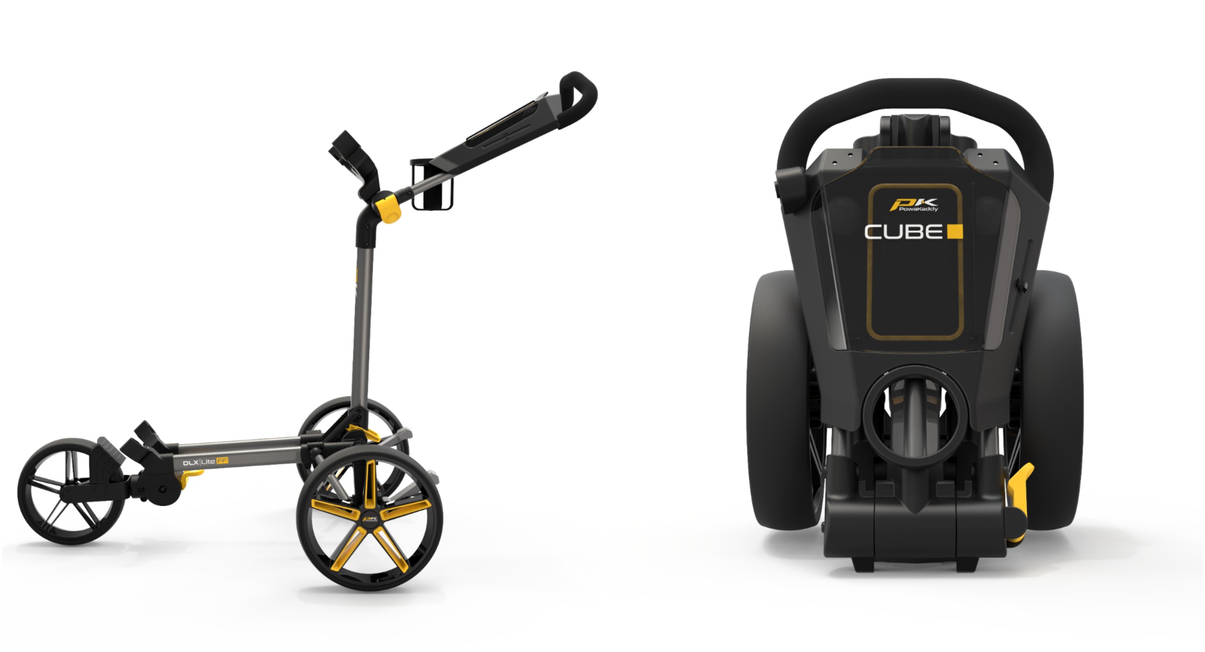 PowaKaddy DLX Lite FF 3-Wheel Push Golf Trolley