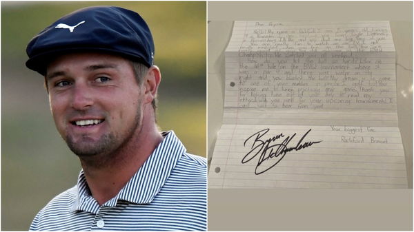 Bryson DeChambeau responds to letter sent by his BIGGEST YOUNG FAN