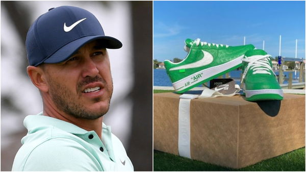 Brooks Koepka shows off his new Louis Vuitton x Nike sneakers