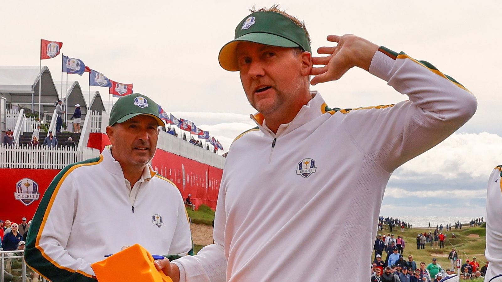 WATCH: Ian Poulter MOCKED by US fans on the 1st Tee at the Ryder Cup!