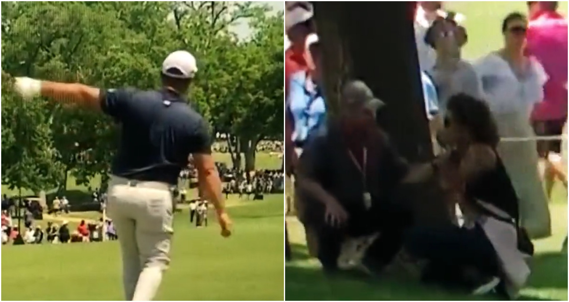 Jon Rahms wild drive at US PGA leaves ESPN anchor with bloodied face GolfMagic