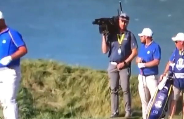 WATCH: Jon Rahm and Tyrrell Hatton react as cameraman stops to ZIP UP HIS FLIES!