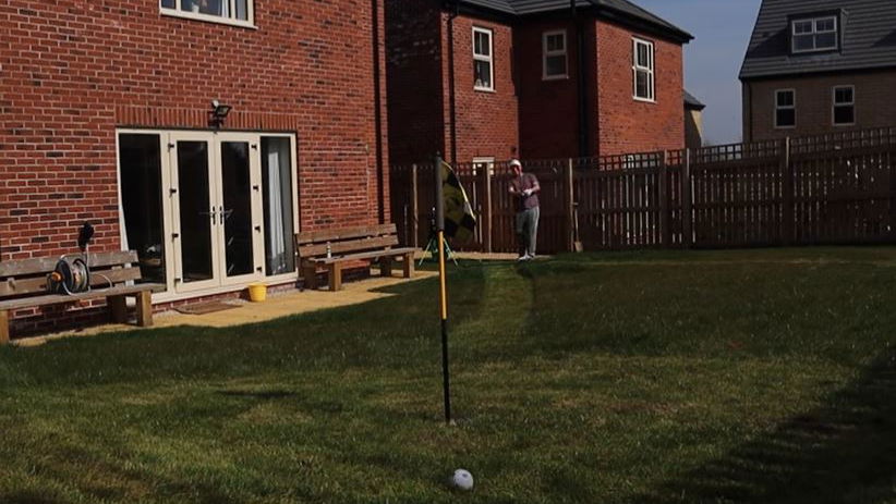 YouTube star makes mini golf course in his back garden