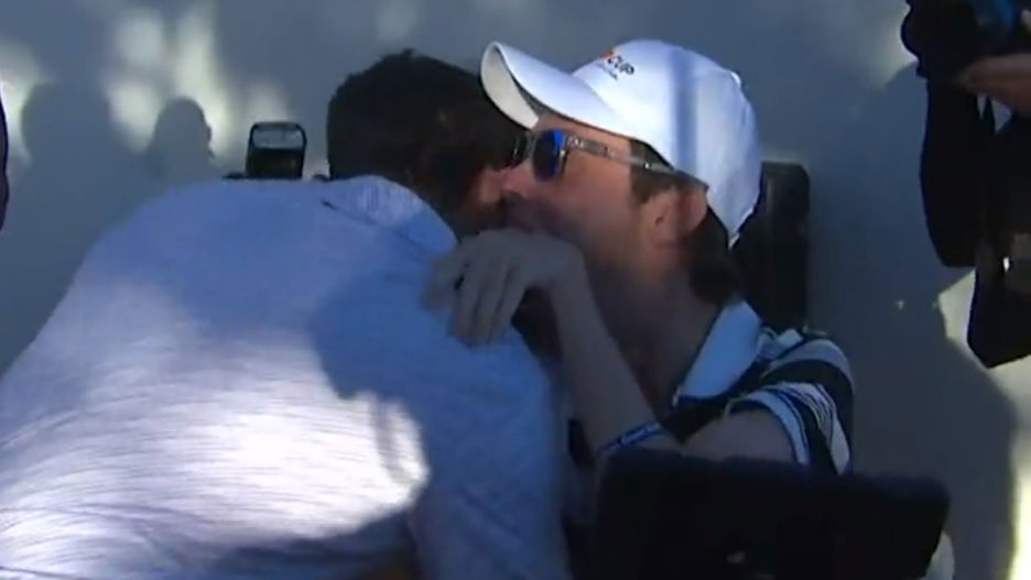 Rory McIlroy goes straight to good luck charm Kyler as he returns to World No.1