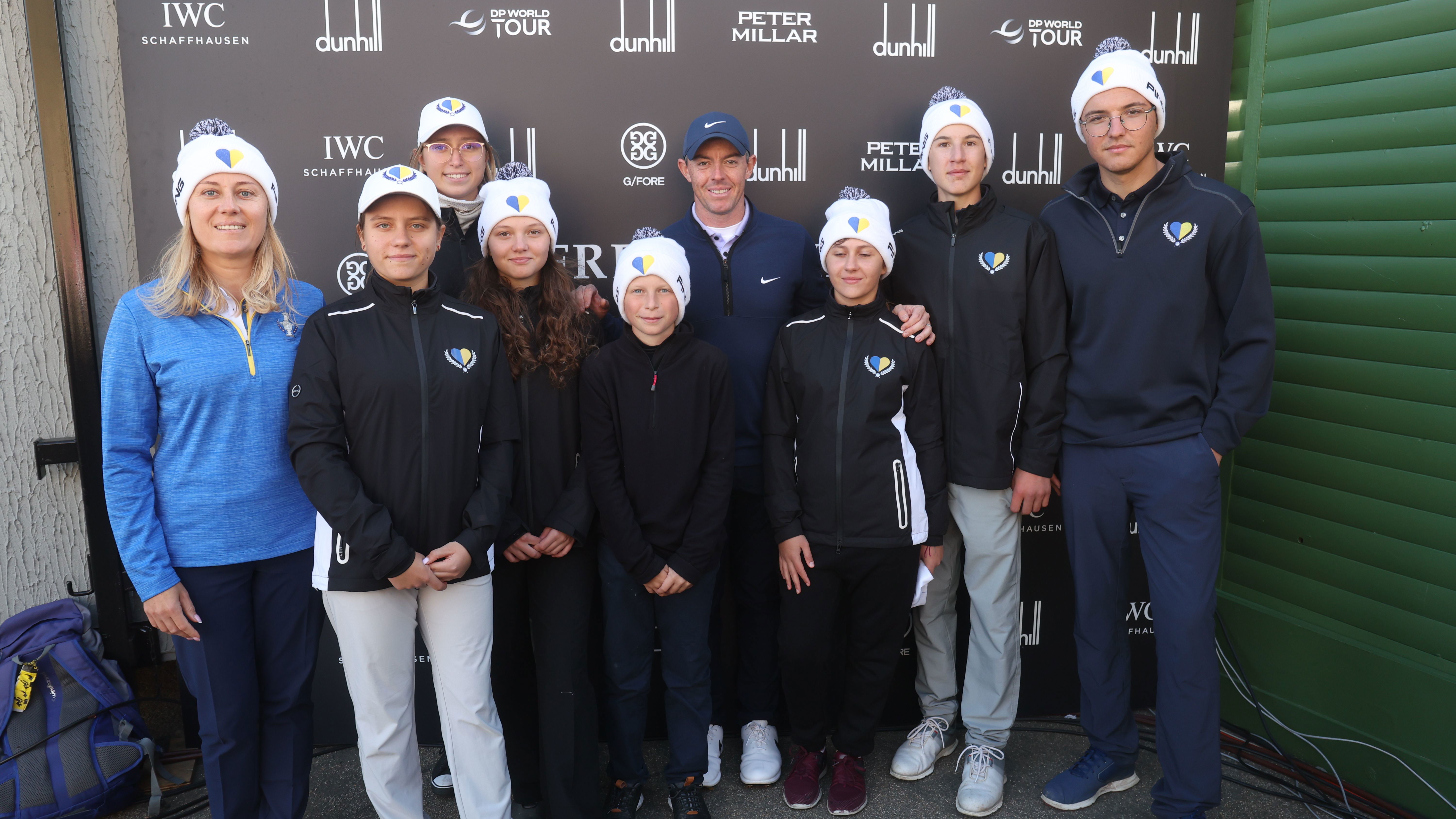 Teenage golfers from war-torn Ukraine meet Rory McIlroy at St. Andrews