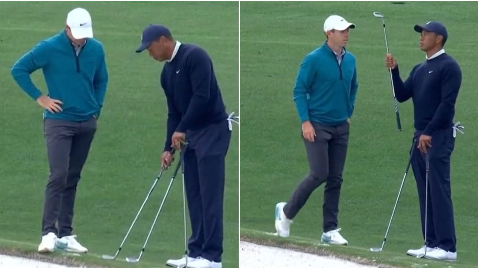 The Masters: What is happening here between Tiger Woods and Rory McIlroy?