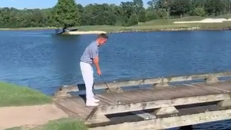 Here's why a golfer gets no relief from playing from this bridge