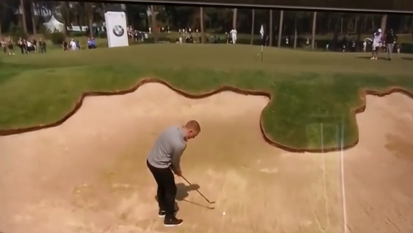 Manchester United legend Paul Scholes plays shot of the BMW PGA Championship!