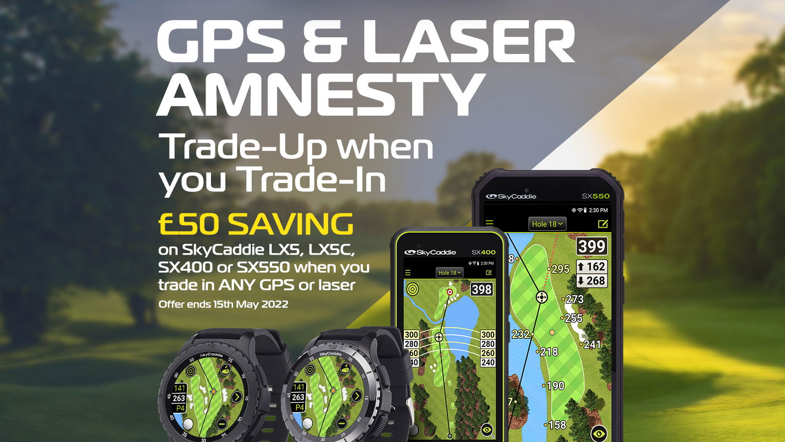 SkyCaddie offers £50 for your old laser or GPS with trade-up promotion