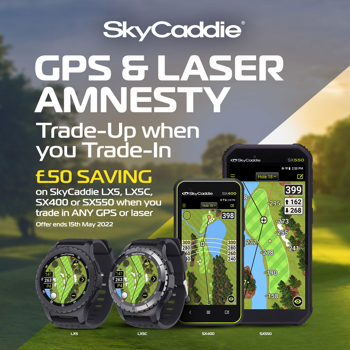 SkyCaddie offers £50 for your old laser or GPS with trade-up promotion