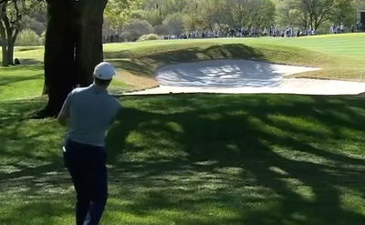 Jordan Spieth hits SENSATIONAL shot out the rough in match against Matthew Wolff