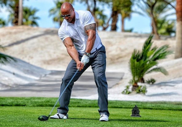 the rock jokes about long golf drive