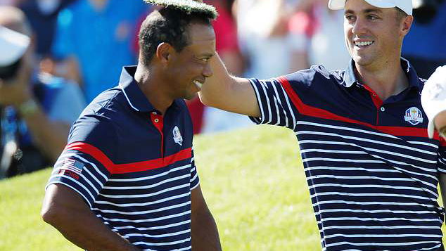 Tiger Woods gets mocked by Ryder Cup team-mates for receding hairline