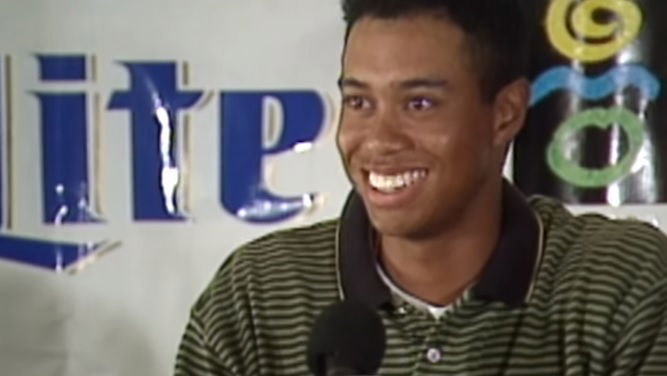 tiger woods first press conference as a pro 1996 greater milwaukee open