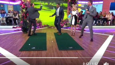 tiger woods wins trophy on good morning america