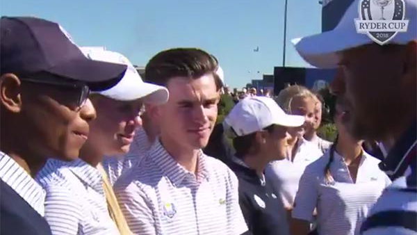 Tiger Woods meets Robin 'Tiger' Williams, and it's absolutely awesome!