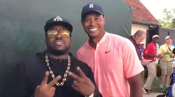 Rapper Big Boi shows up to support Tiger Woods, and posts funny videos