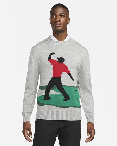 TIGER WOODS MEN'S JUMPER-KNIT GOLF CREW