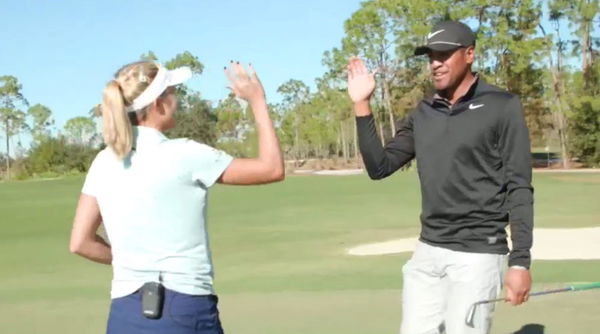 WATCH: Tony Finau and Lexi Thompson in awesome 'one-club challenge'