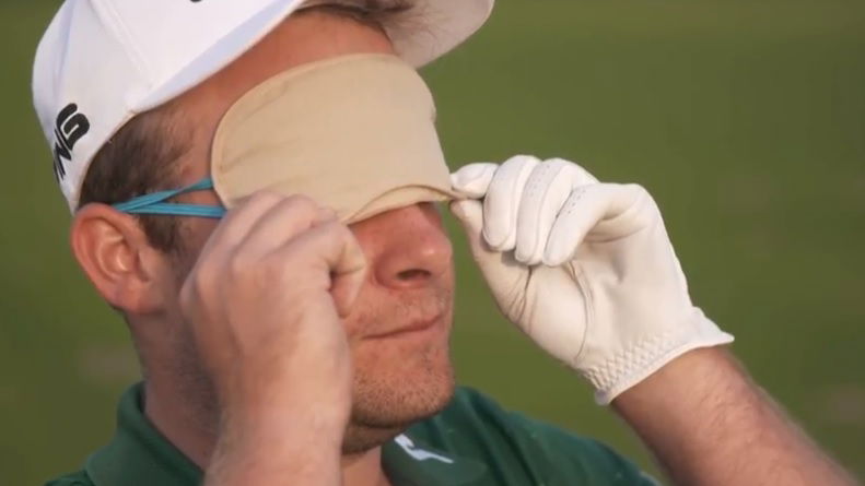 Tyrrell Hatton plays golf BLINDFOLDED, and what happens defies belief!