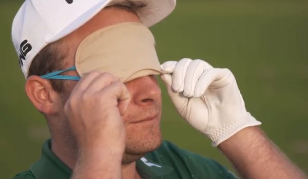 Tyrrell Hatton plays golf BLINDFOLDED, and what happens defies belief!