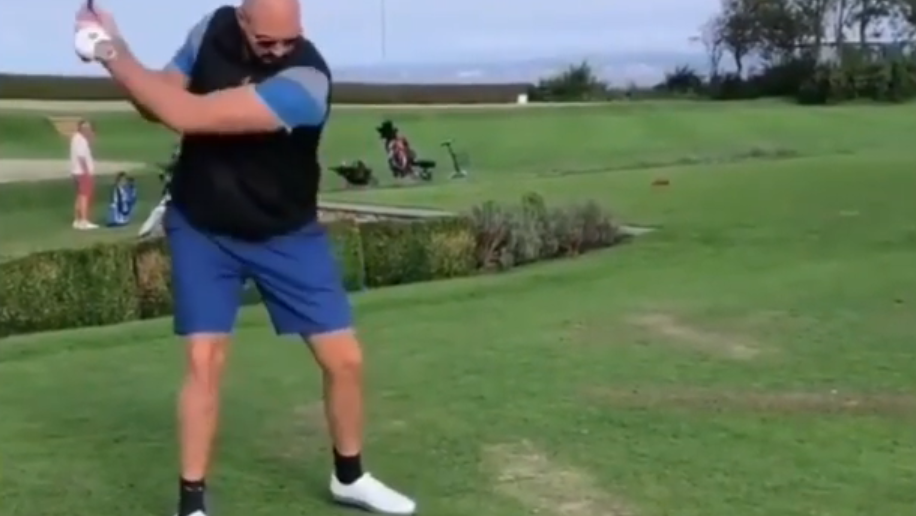 WATCH: Tyson Fury channels his inner Bryson DeChambeau with 306-yard drive!