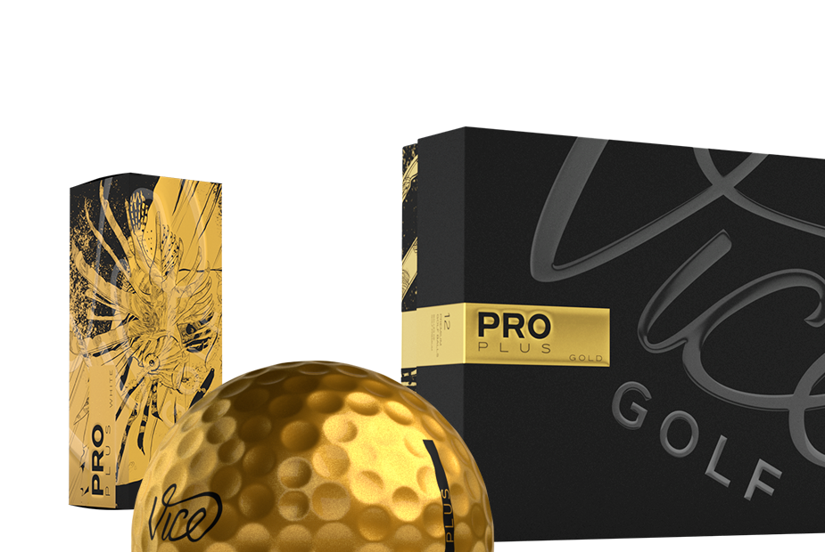 Vice Golf release limited edition Pro Plus Gold golf ball