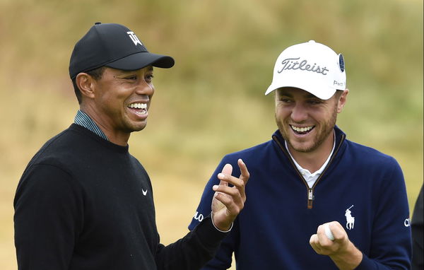 Tiger Woods BURNS Justin Thomas after big drive