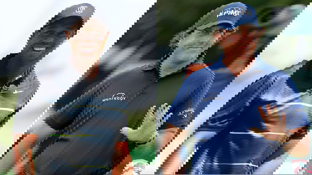 Phil Mickelson trash talks Tiger Woods while his golf ball is in air!