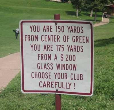 #3: FUNNY GOLF SIGN