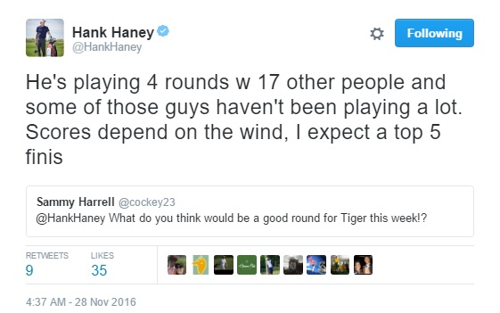 Tiger reveals new swing, Haney finds immediate fault!