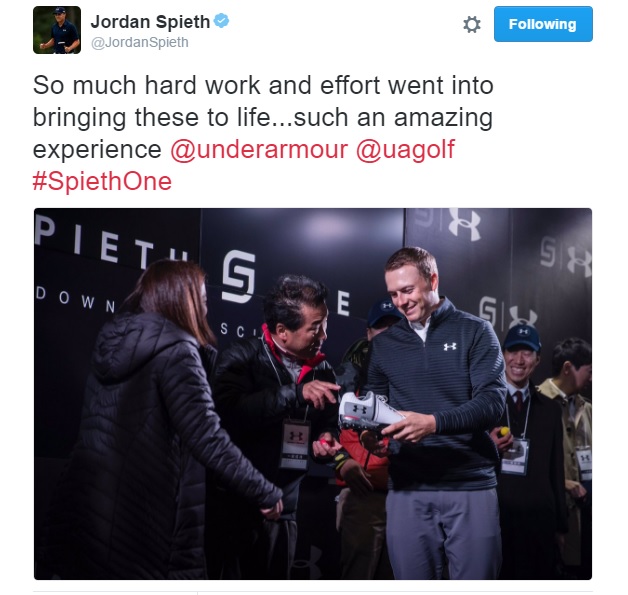Jordan Spieth launches Spieth One golf shoe with Under Armour