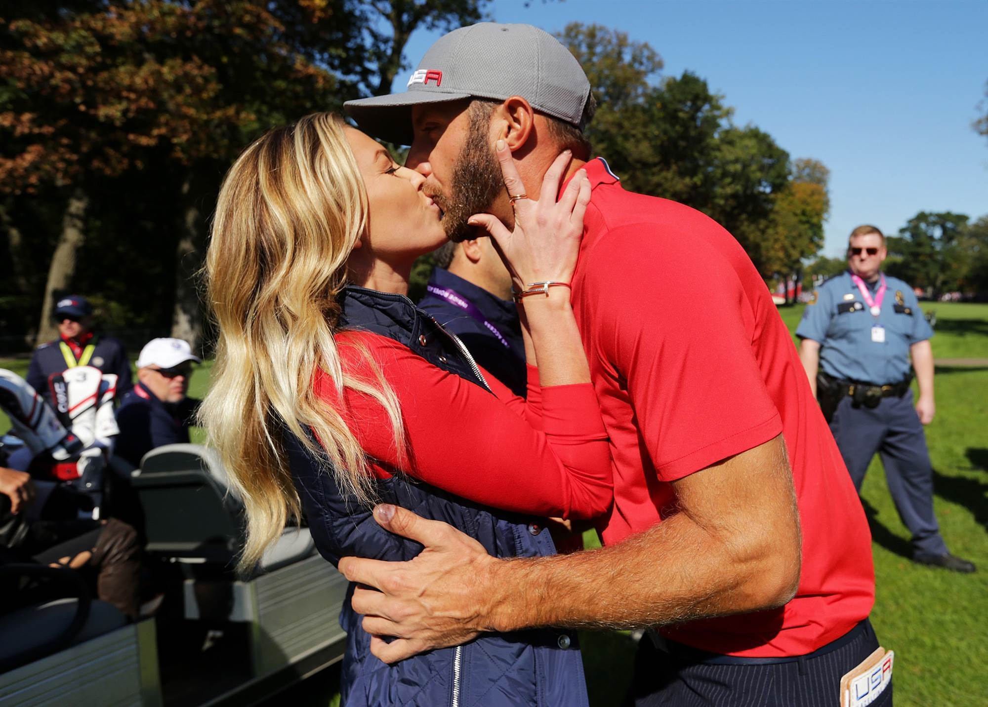 Paulina Gretzky and Dustin Johnson appear to be reunited at Ryder Cup