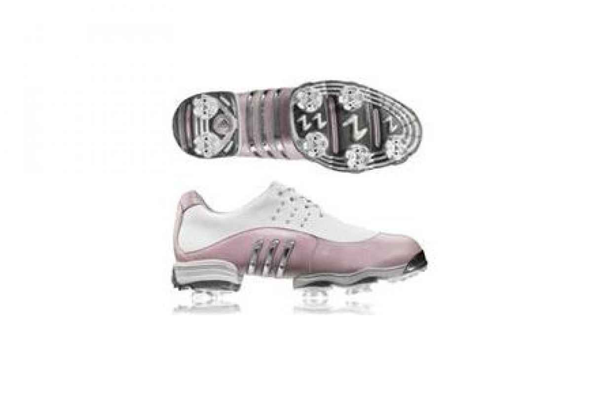 Ladies Tour Metal Golf Shoes White/Silver/Pink
