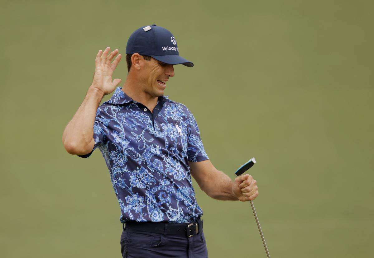 Golf fans react as Billy Horschel FALLS down a slope at The Masters