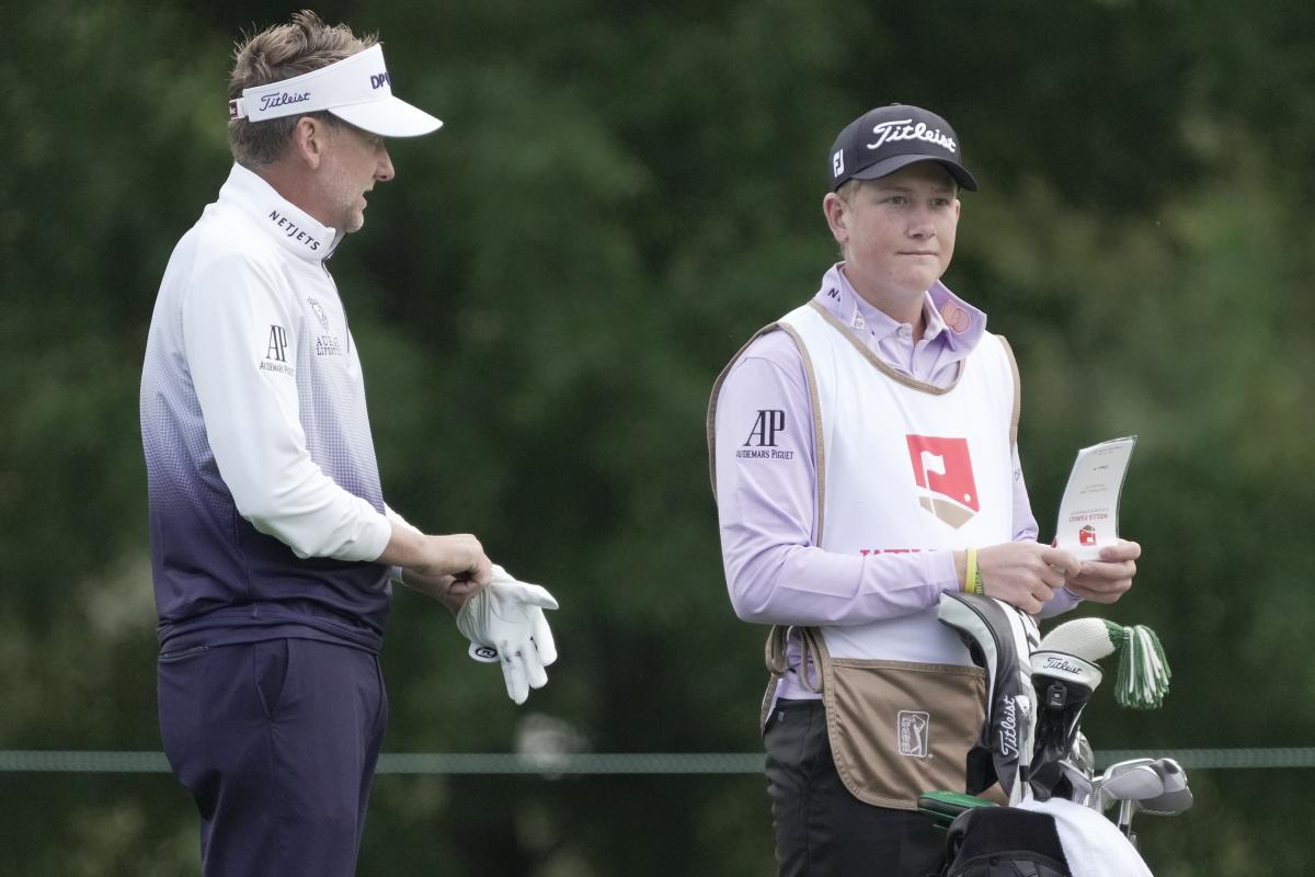 Ian Poulter shoots opening-round 72 alongside son Luke as his caddie