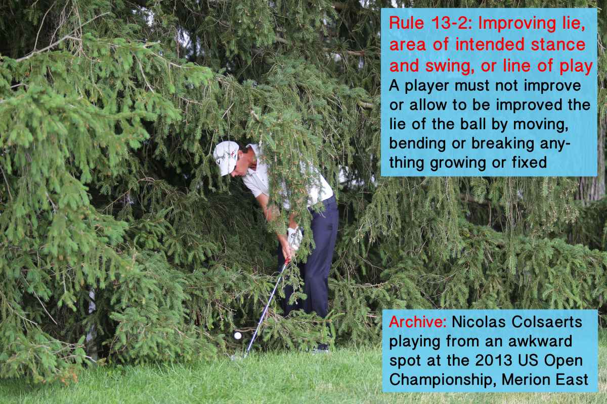 Golf Rule 13: Ball played as it lies