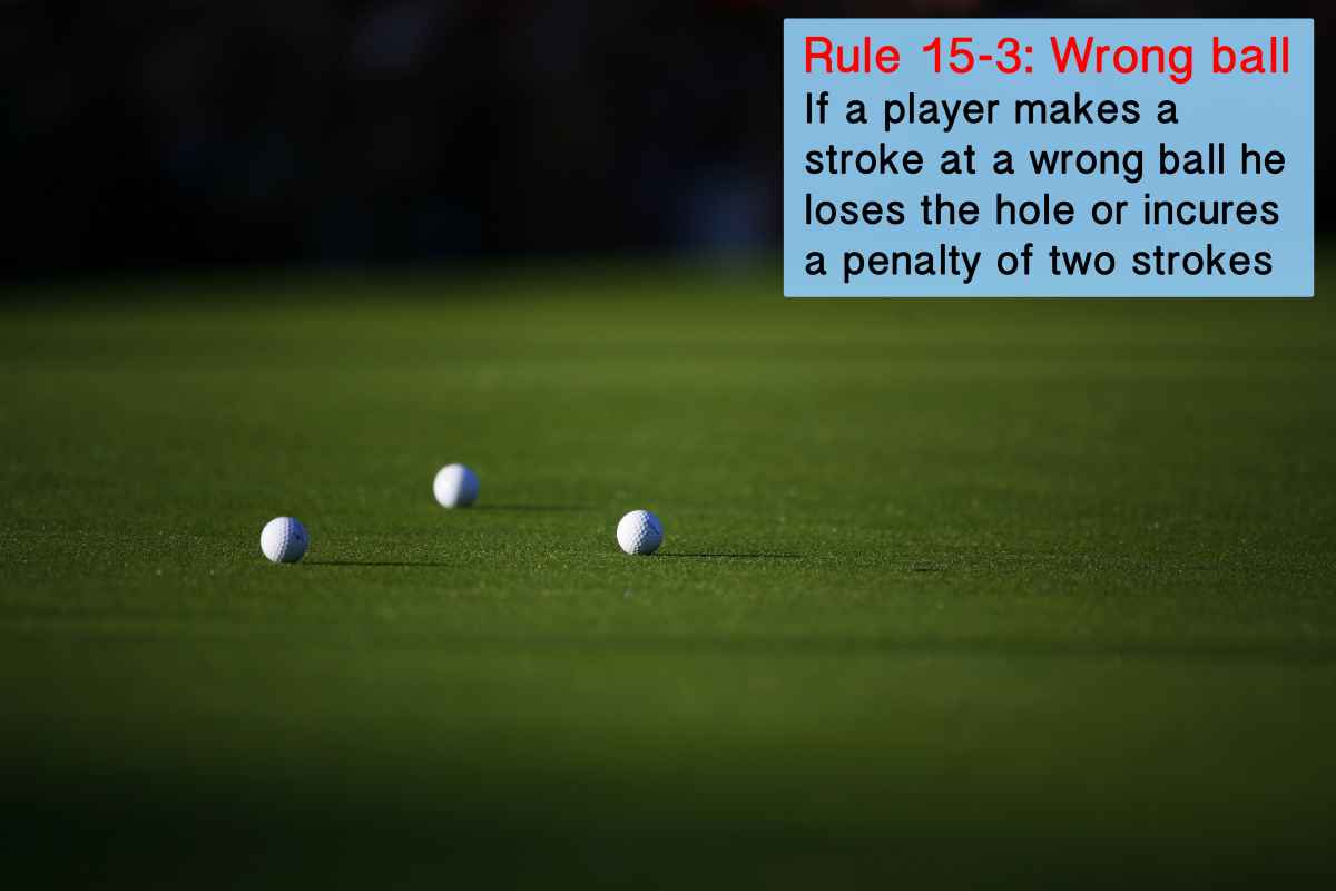 Golf Rule 15: Substituted ball; wrong ball