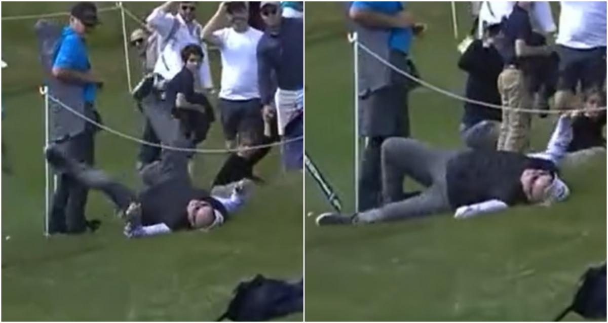 Spectator at LIV Golf gives Oscar-worthy performance after being struck