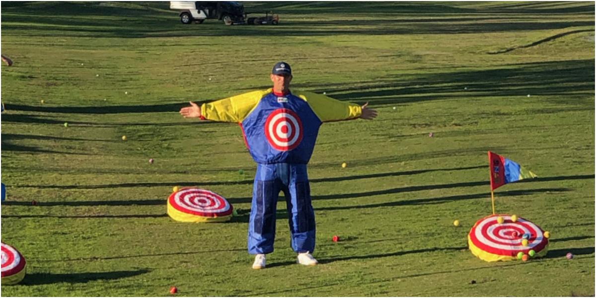 Billy Horschel dresses as human target on range at Torrey Pines