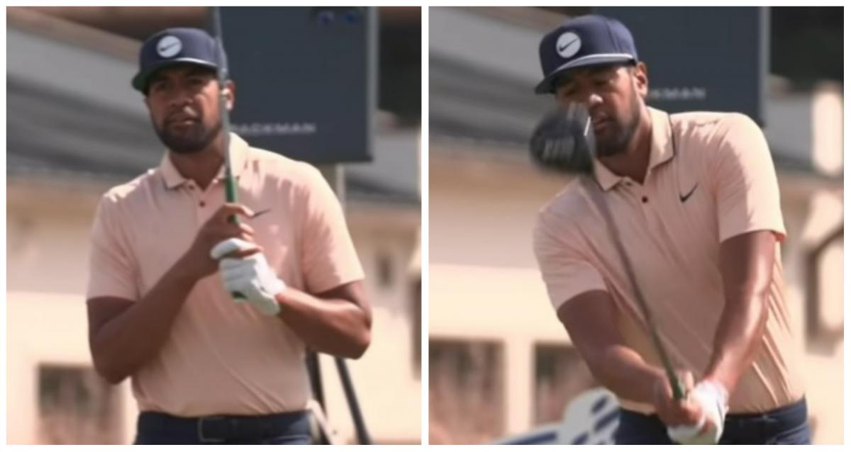 Tony Finau COULDN'T RESIST impersonating iconic movie character in Houston