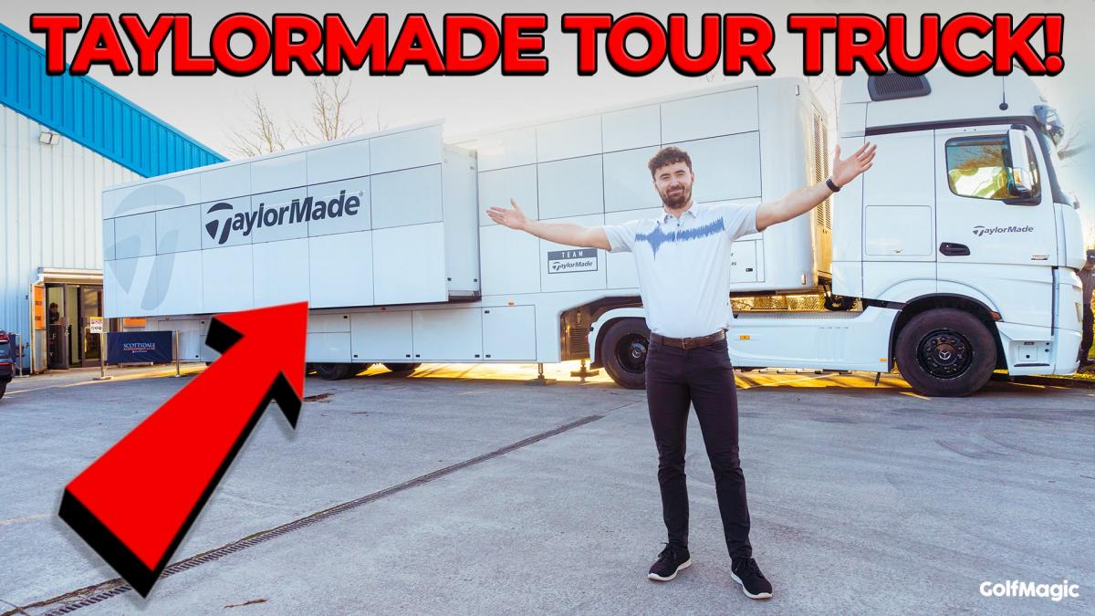 Check out Tiger Woods&#039; clubs and more in the TaylorMade TOUR TRUCK!