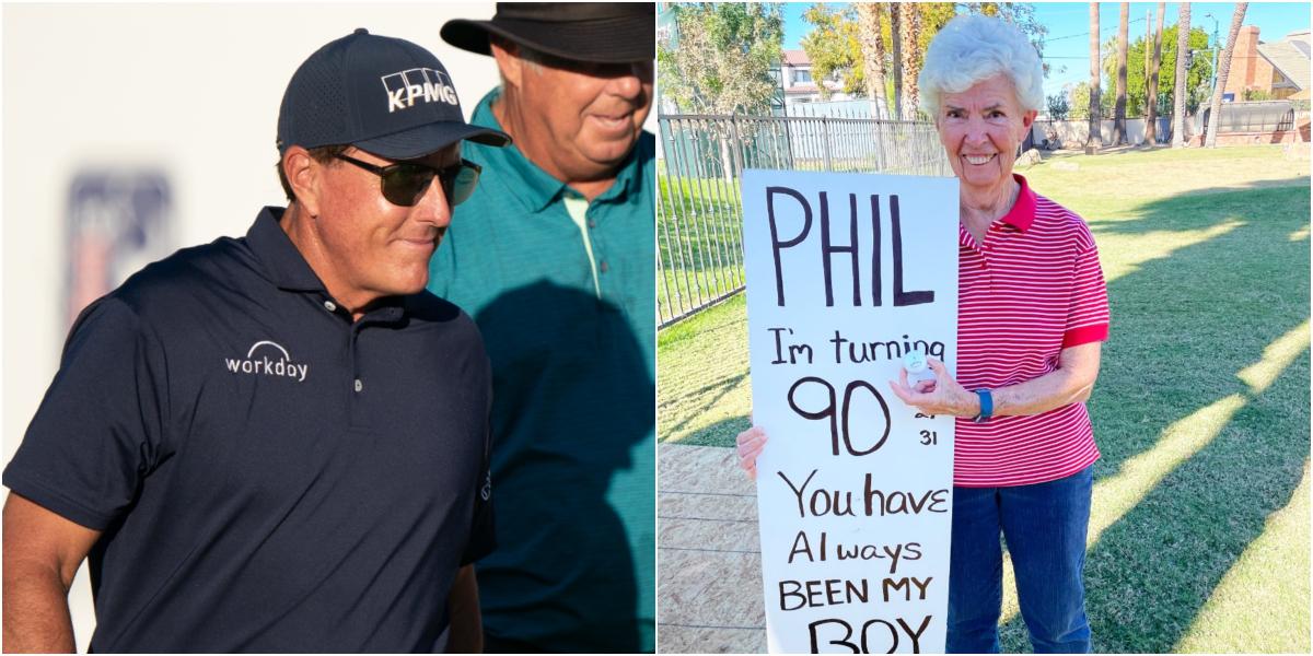 At PGA Tour Champions, Phil Mickelson gifts 89-year-old SUPER FAN a souvenir
