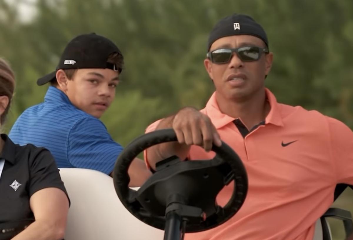 Charlie Woods already OUTDRIVING Tiger Woods;